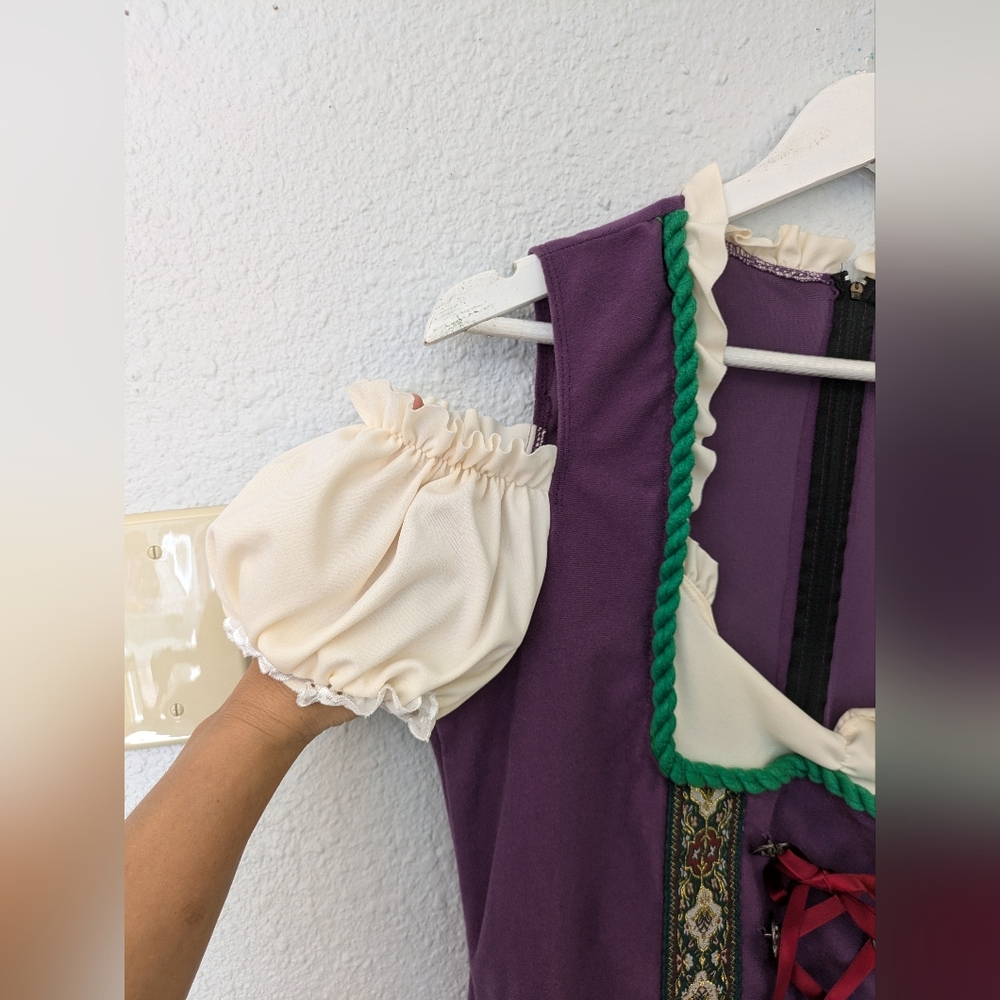 Vintage Ren Faire, Milk Maid Oktober Fest Cosplay Dirndl Mini Dress - Picture 11 of 11